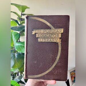 1940 Leather Bound The Popular Educator Library by National Educational Alliance